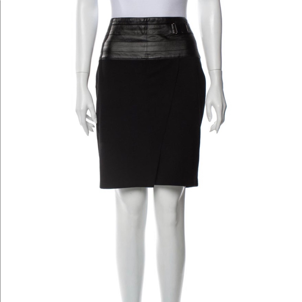 Carmen Marc Valvo black pencil skirt size 8